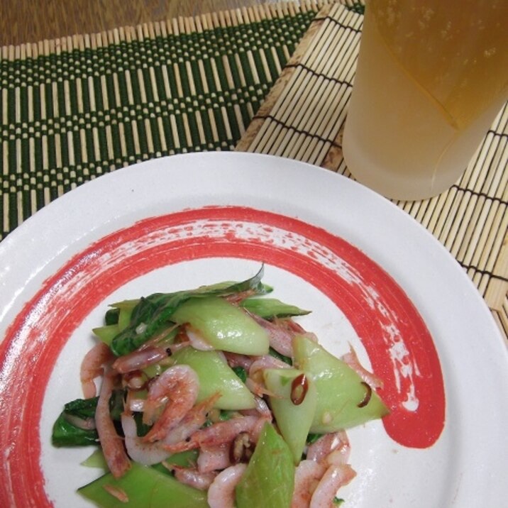 桜海老と青梗菜のペペロン炒め